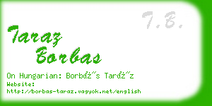 taraz borbas business card